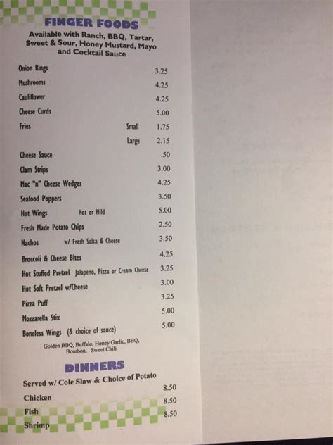 View the Menu of Timmys.